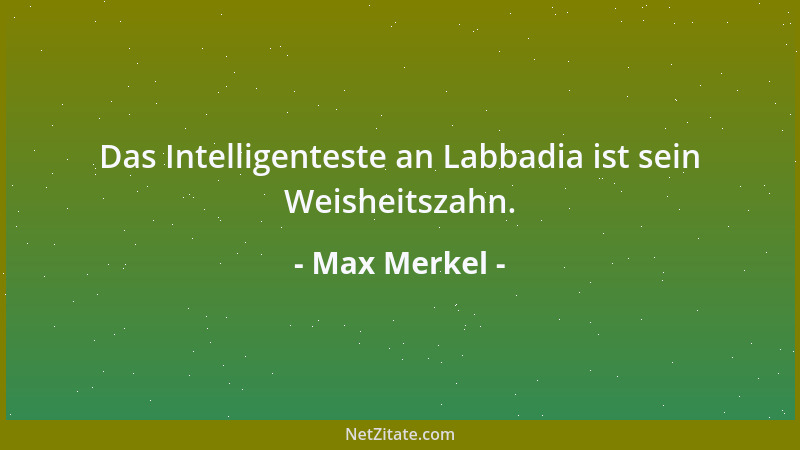 Max Merkel - Das Intelligenteste an Labbadia ist sein Weisheitszahn....