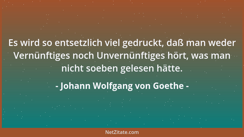 Johann Wolfgang von Goethe - Laßt unsern Herrgott aus dem Spiel....