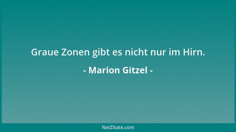 Marion Gitzel - Graue Zonen gibt es nicht nur im Hirn....