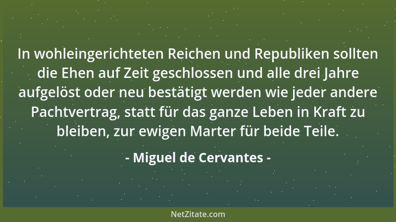 Miguel de Cervantes - Ein Sprichwort ist ein kurzer Satz, der sich auf eine lange Erfahrung gründet....