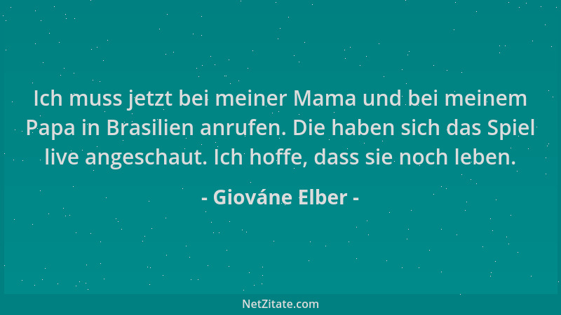 Giováne Elber - Ich muss jetzt bei meiner Mama und bei meinem Papa in Brasilien anrufen. Die haben sich das Spiel live ange...