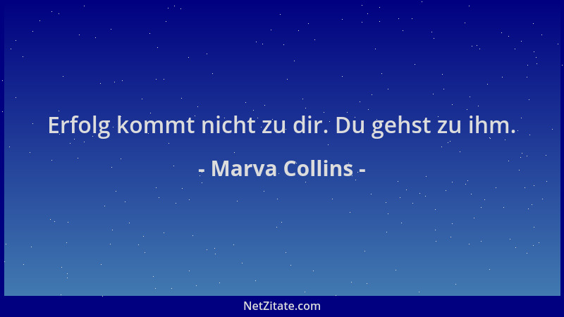 Marva Collins - Erfolg kommt nicht zu dir. Du gehst zu ihm....