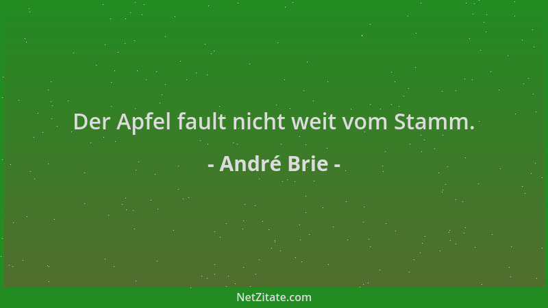 André Brie - Der Apfel fault nicht weit vom Stamm....