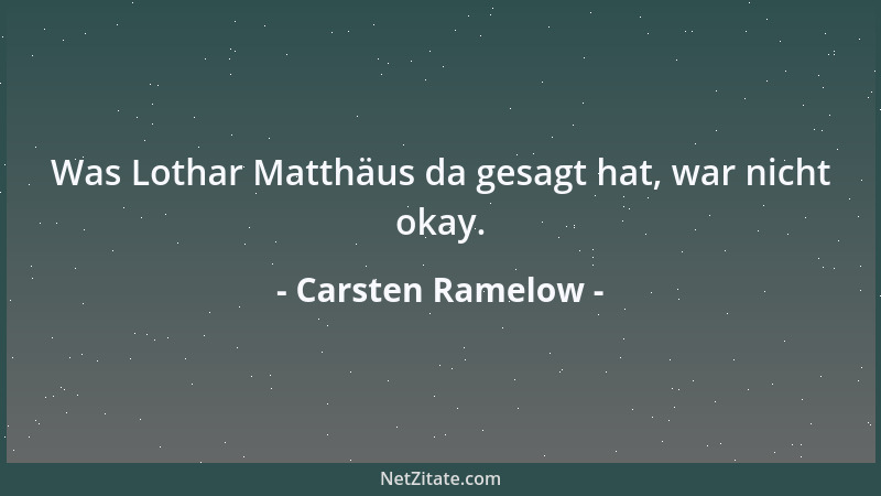 Carsten Ramelow - Gerade zu Hause liegt unsere Heimstärke....