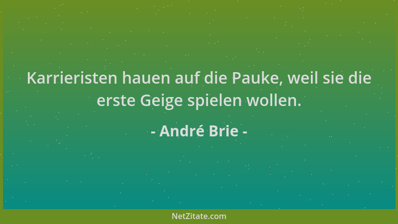 André Brie - Karrieristen hauen auf die Pauke, weil sie die erste Geige spielen wollen....