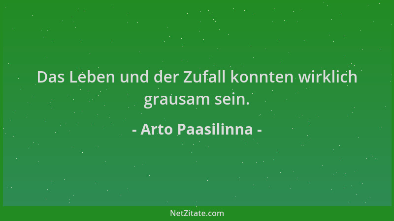 Arto Paasilinna - Das Leben und der Zufall konnten wirklich grausam sein....