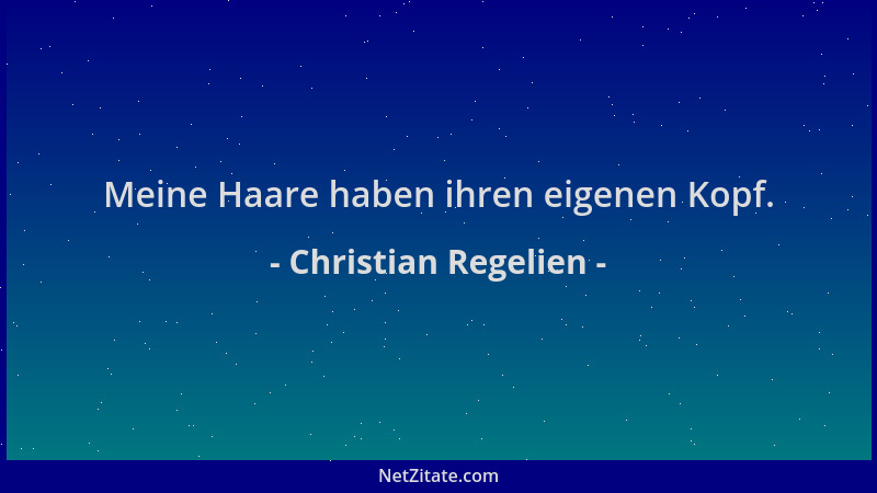 Christian Regelien - Meine Haare haben ihren eigenen Kopf....