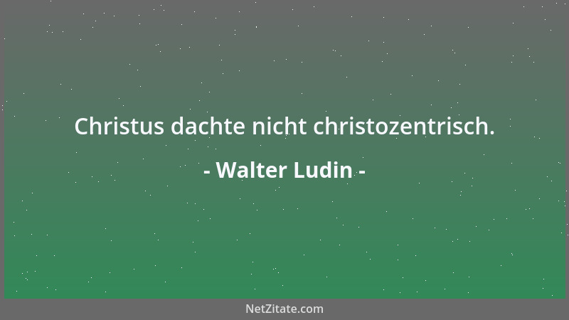 Walter Ludin - Negative Befunde können etwas Positives sein....