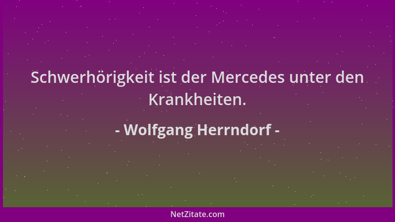Wolfgang Herrndorf - Schwerhörigkeit ist der Mercedes unter den Krankheiten....