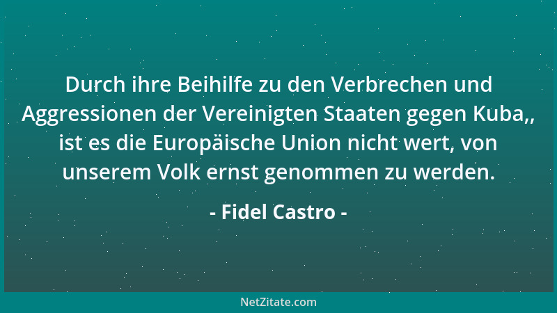 Fidel Castro - Wir werden uns allein verteidigen, umgeben von einem Ozean des Kapitalismus....