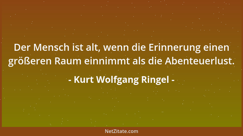 Kurt Wolfgang Ringel - Zur Eile fehlt mir die Zeit....