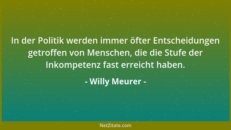 Willy Meurer - Mancher Erfolg ist auf vorhergehenden Mißerfolgen aufgebaut....