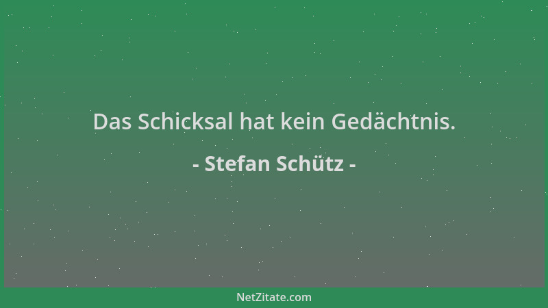 Stefan Schütz - Das Schicksal hat kein Gedächtnis....