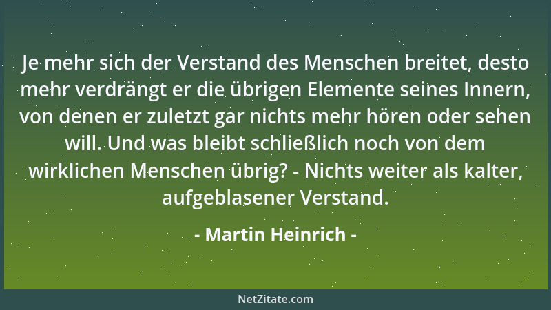 Martin Heinrich - Wollen ist die Seele uns 'res Lebens, Können ist die Krone uns 'res Strebens....