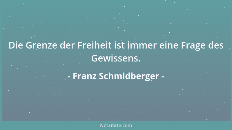 Franz Schmidberger - Wer seine Gefühle unterdrückt, legt sich selbst in den Keller....