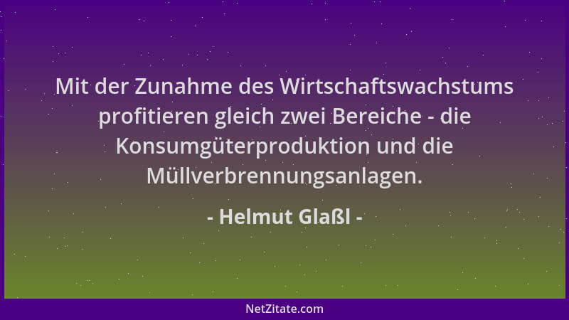Helmut Glaßl - Mit der Zunahme des Wirtschaftswachstums profitieren gleich zwei Bereiche - die Konsumgüterproduktion und di...