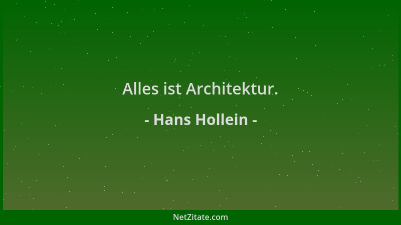 Hans Hollein - Alles ist Architektur....