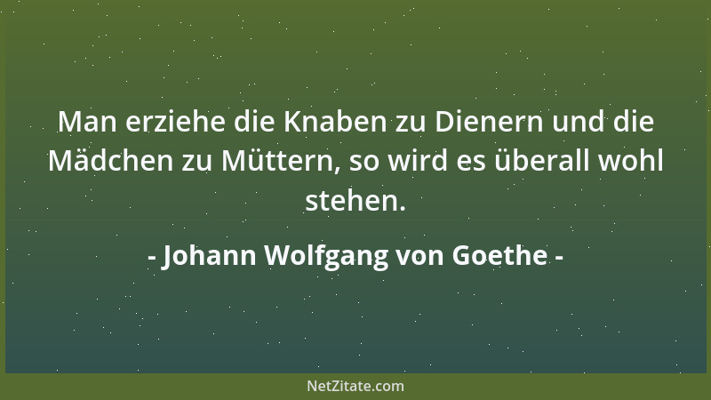 Johann Wolfgang von Goethe - Wie kann man sich selbst kennenlernen? Durch Betrachten niemals, wohl aber durch Handeln. Vers...