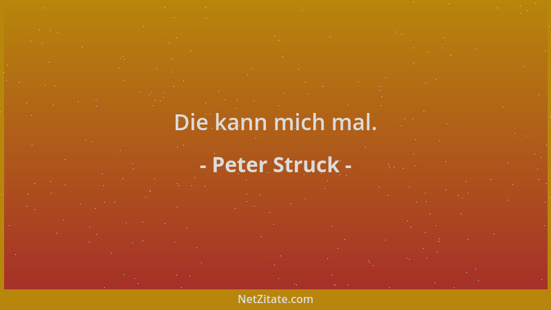 Peter Struck - Die kann mich mal....