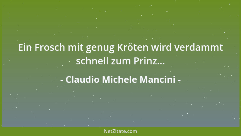 Claudio Michele Mancini - Für mich als Schnelldenker ist es heutzutage nicht einfach, Kreuz- und Querdenkern gleichzeitig g...