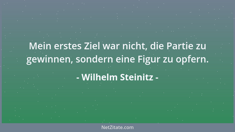 Wilhelm Steinitz - Den Ruhm habe ich schon, jetzt brauche ich noch das Geld....