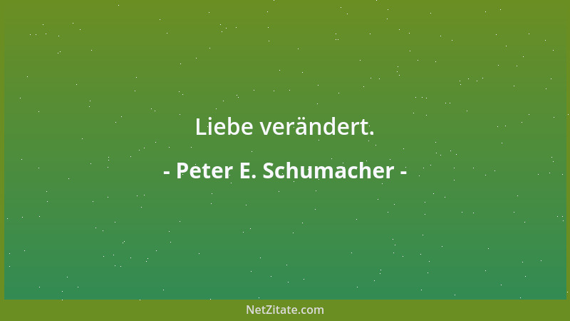 Peter E. Schumacher - Liebe verändert....