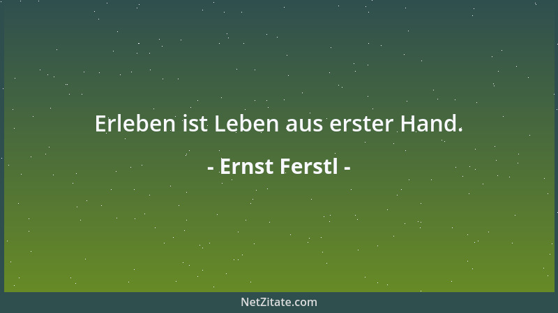 Ernst Ferstl - Die ausgleichende Gerechtigkeit hat oft Verspätung....