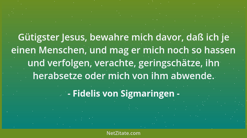 Fidelis von Sigmaringen - Was ließ die heiligen Apostel und Märtyrer schwere Kämpfe und härteste Strafen ertragen, wenn nic...