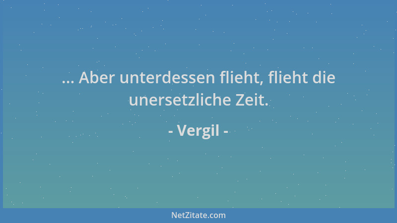 Vergil - ... Aber unterdessen flieht, flieht die unersetzliche Zeit....