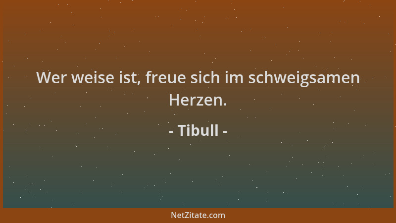 Tibull - Wer weise ist, freue sich im schweigsamen Herzen....
