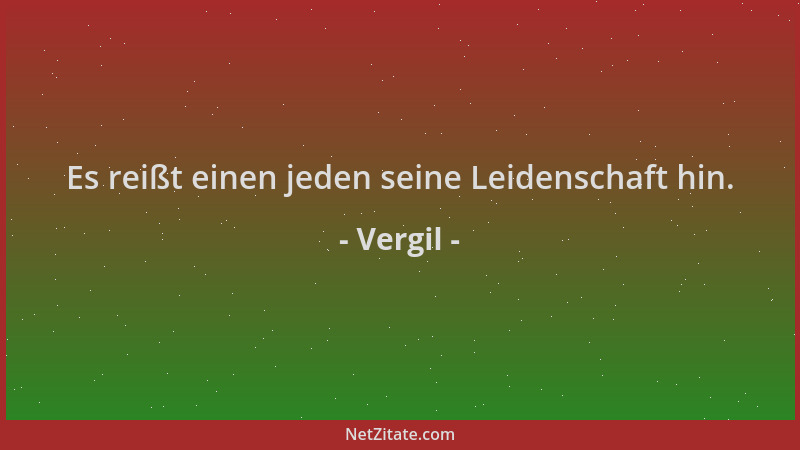 Vergil - Es reißt einen jeden seine Leidenschaft hin....