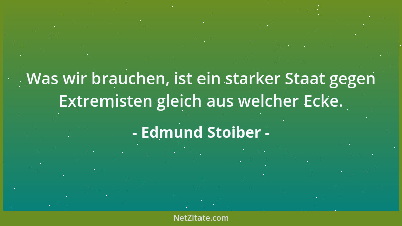 Edmund Stoiber - Mein Ziel heißt: Mindestens ein Viertel, besser ein Drittel der Vorschriften, die das Leben in diesem Land...