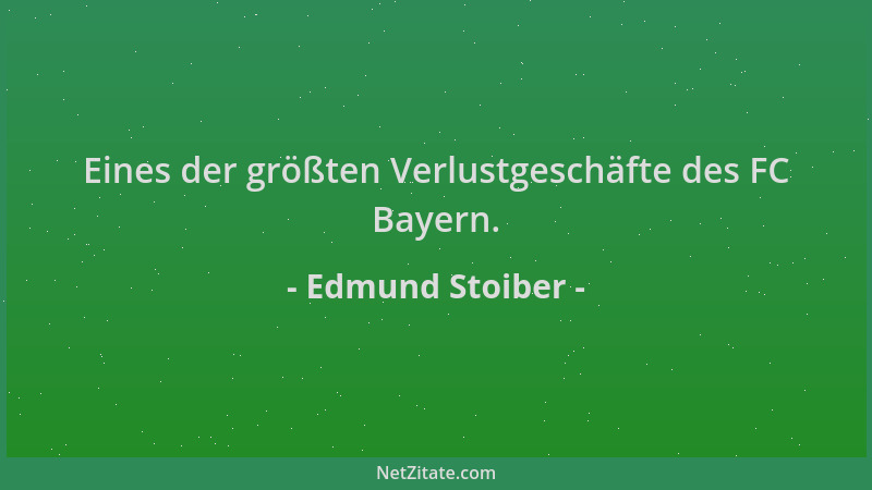 Edmund Stoiber - Eines der größten Verlustgeschäfte des FC Bayern....