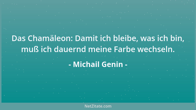 Michail Genin - Das Gewissen quält mich schon lange nicht mehr. Offenbar hat es Mitleid....