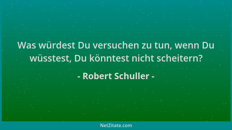 Robert Schuller - Was würdest Du versuchen zu tun, wenn Du wüsstest, Du könntest nicht scheitern?...