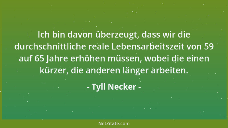 Tyll Necker - Wir sollten uns unter Qualitätsdruck, nicht aber unter Zeitdruck setzen....