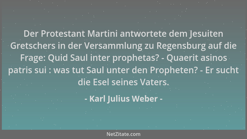 Karl Julius Weber - Der Protestant Martini antwortete dem Jesuiten Gretschers in der Versammlung zu Regensburg auf die Frag...