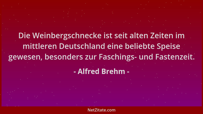 Alfred Brehm - Die Weinbergschnecke ist seit alten Zeiten im mittleren Deutschland eine beliebte Speise gewesen, besonders...