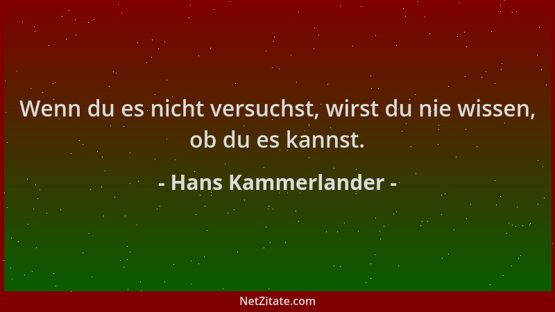 Hans Kammerlander - Wenn du es nicht versuchst, wirst du nie wissen, ob du es kannst....