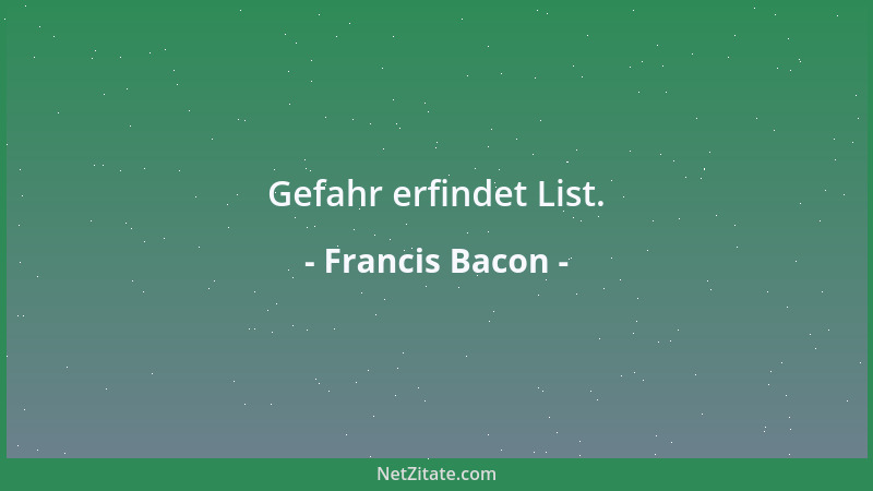 Francis Bacon - Wer in ein Land reist, bevor er einigermaßen in dessen Sprache eingedrungen ist, sollte lieber zur Schule g...