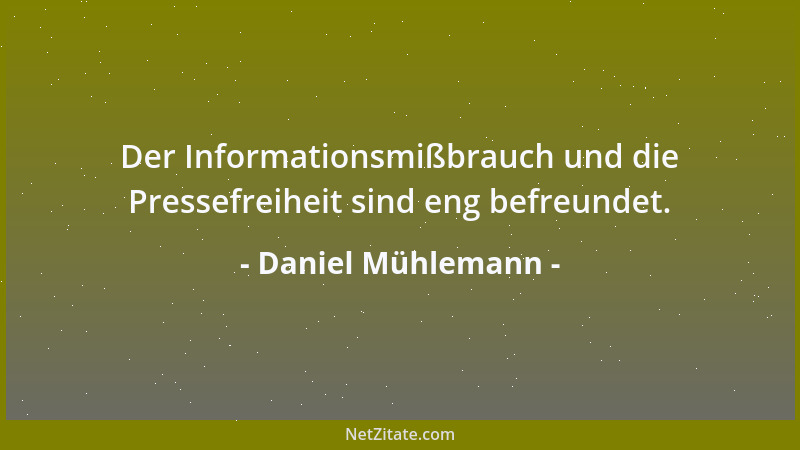Daniel Mühlemann - Sofern du dich an nichts gewöhnt hast, wirst du auch nichts vermissen....