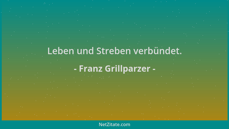 Franz Grillparzer - Leben und Streben verbündet....