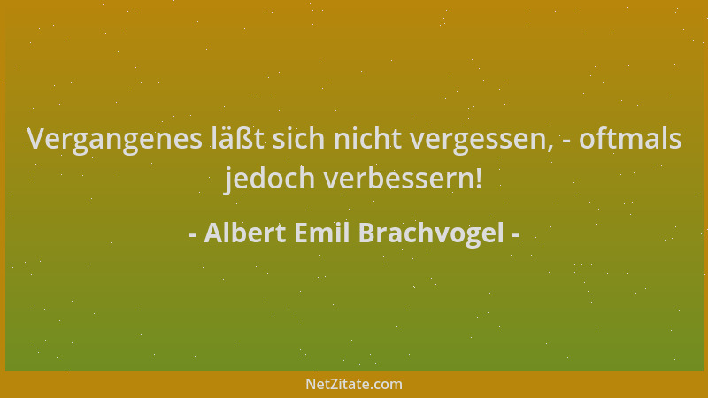 Albert Emil Brachvogel - Vergangenes läßt sich nicht vergessen, - oftmals jedoch verbessern!...