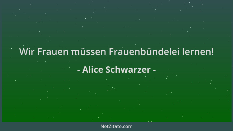 Alice Schwarzer - Wir Frauen müssen Frauenbündelei lernen!...