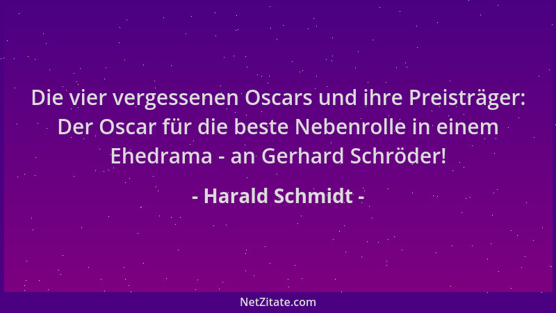 Harald Schmidt - Die vier vergessenen Oscars und ihre Preisträger: Der Oscar für die beste Nebenrolle in einem Ehedrama - a...