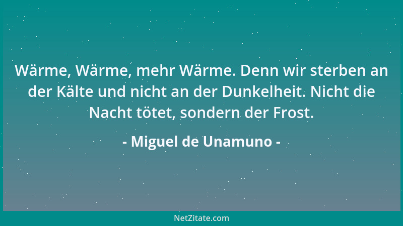 Miguel de Unamuno - Glaube ohne Zweifel ist ein toter Glaube....