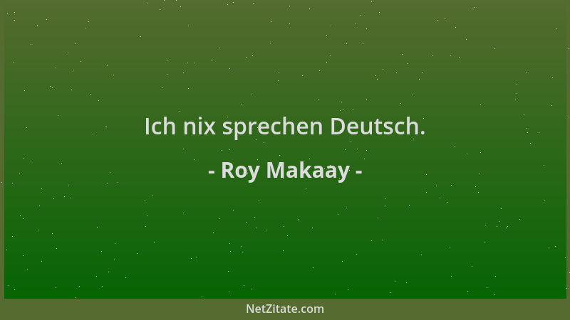 Roy Makaay - Ich nix sprechen Deutsch....