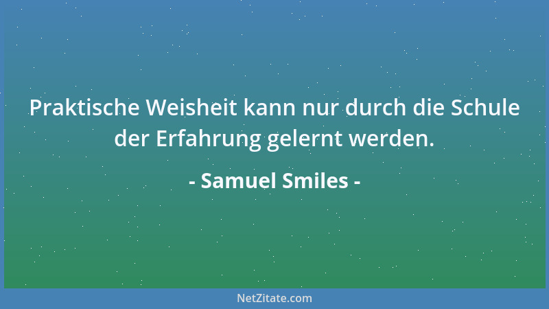 Samuel Smiles - Wer nie einen Fehler gemacht hat, hat auch noch nie etwas entdeckt....