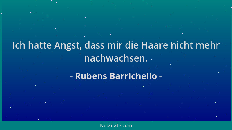 Rubens Barrichello - Ich hatte Angst, dass mir die Haare nicht mehr nachwachsen....