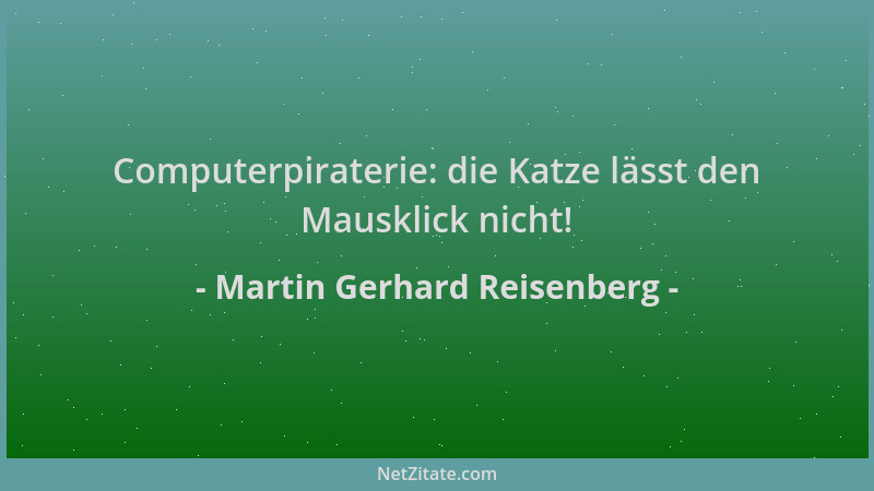 Martin Gerhard Reisenberg - Computerpiraterie: die Katze lässt den Mausklick nicht!...
